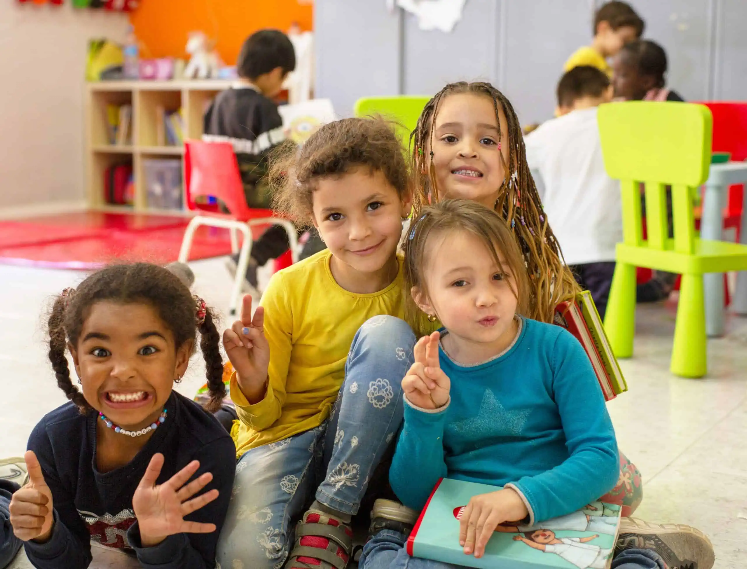 Children together in an educational space at Casal dels Infants
