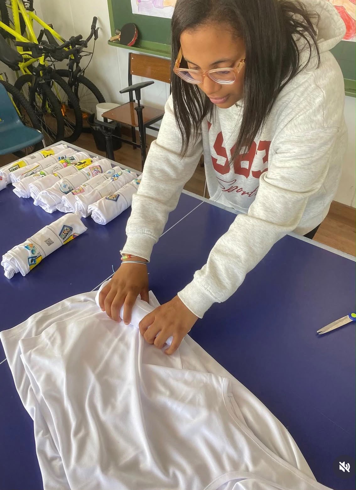 TAO student preparing personalised textiles in the My Way workshop
